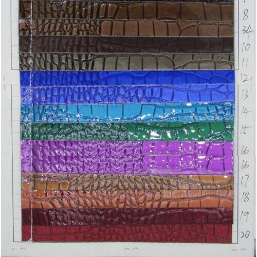 New styles PU leather crocodile mirror 1.2mm thickness leaching paint crocodile leather bags handbags fabric material