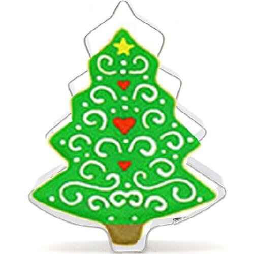 New Tree Cookie Cutter Stainless Steel Biscuit Knife Baking Fruit Cut Kitchen Tools Embossing Printing