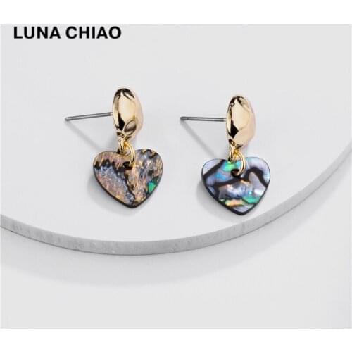 LUNA CHIAO 2020 Spring Summer New Design Freash Water Pearl Drop Earring Genuine Shell Dangle Earrings Jewelry