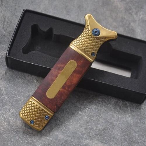 Tactical Knives Folding Knife 7CR18MOV Blade + Wood Handle Knives Camping Survival Hunting Pocket Knife Outdoor Knife EDC Tools
