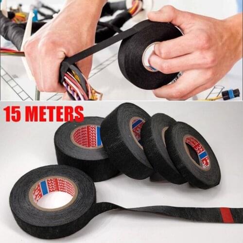 Heat-resistant Flame Retardant Tape Coroplast Adhesive Cloth Tape For Car Cable Harness Wiring Loom Protection Tools 15 Meter