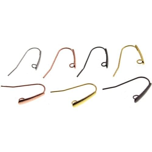 Never Fade 20pcs 14x21mm Stainless Steel Jewelry Findings French Earring Hooks Wire Settings for DIY Ear Clasp Jewelry Making