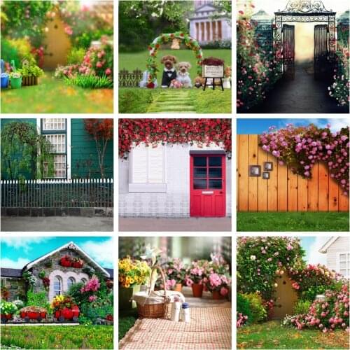 Green Gradon House Backdrop Background For BJD Doll photogra 1/4 1/3 SD MSD SD17 Volks doll 1/6 Bly the doll take photo