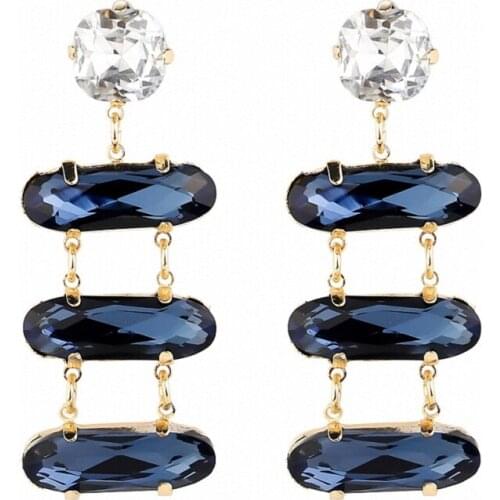 TONGKWOK Bohemia Exaggeration Dangle Earrings For Women Silk Thread Tassel Metal Long Chandelier Earrings #134004