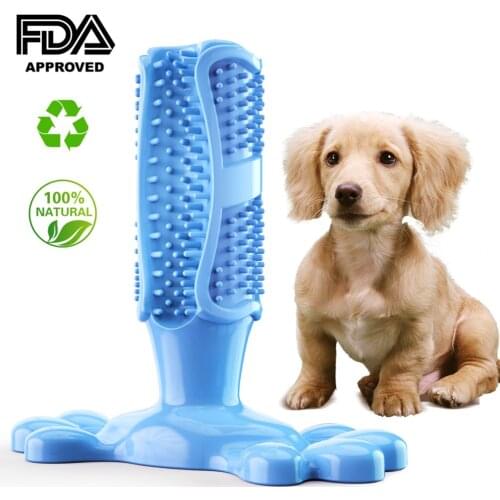 Puppy Chew Toy High Quality Rubber Pet Dog Toothbrush French Bulldog Molar Stick Pet Supplies Teeth Cleaning Tools Kong Dog Toys