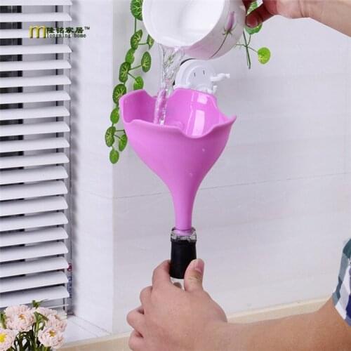 1PC LONGMING HOME New Big Collapsible Silicone Elephant Funnel Hopper Space Saving Kitchen Gadgets Cooking Tools OK 0338