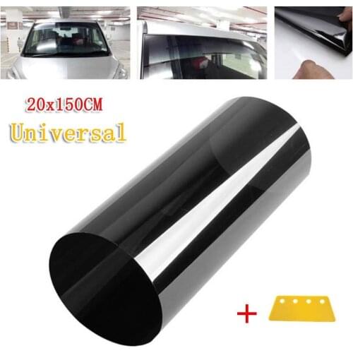 Strip Solar Film Sun Visor Tint Film Universal 1 Roll Water-Resistant 20cm*150cm 5％VL