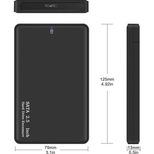 2.5" Hdd Hard Drive USB 3.0 SATA Hd Box USB To Sata Hard Drive HDD Enclosure External Enclosure Caddy Case for Hard Disk