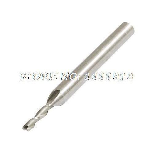 3mm Cutting Dia 6mm Straight Shank HSS 2 Flutes End Mill Cutter 3mm x 6mm x 12mm x 60mm