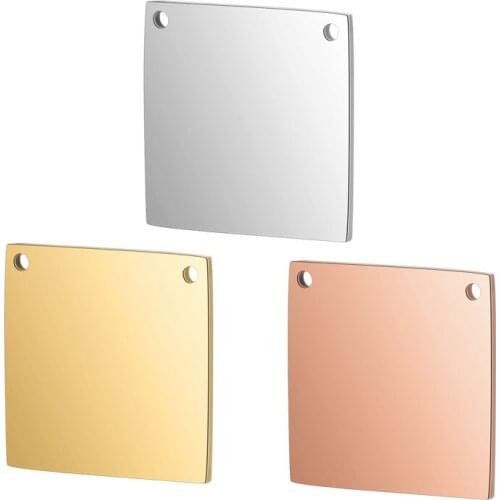 5pcs/lot 3 Colour 100% Stainless Steel Square 10mm/16mm Connertor for Bracelet Necklace