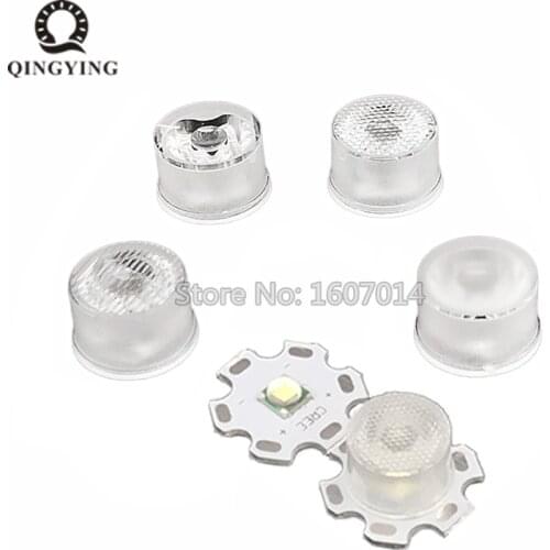 50-500pcs CREE XML LED XML2 XHP50 5050 LED Lens 30 degree Optical PMMA Plano Reflector Collimator For 5050 1W 3W 5W 10W 5050 LED