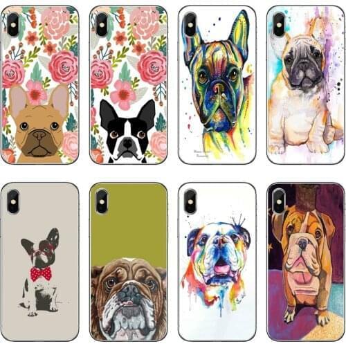 French English Bulldog Accessories Phone Case For Huawei P40 P30 P20 Pro P10 P9 Lite Y5 Y6 Y7 Y9 P Smart Plus 2018 2019