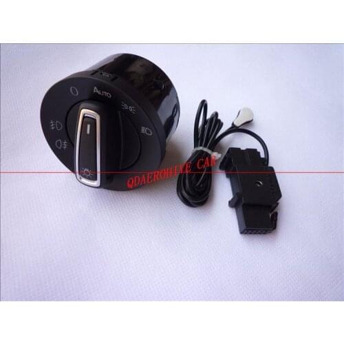 QDAEROHIVE Car lights switch and chrome auto sensor light 5ND941431B for Golf Jetta MK5 MK6 Tiguan Passat B6 Scirocco Touran