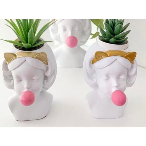 WHITE GIRL FLOWERPOT PINK AIR BUBBLE