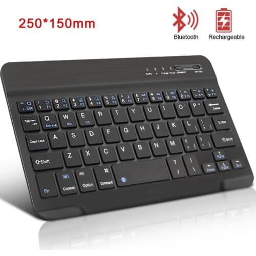 7/10'' Mini Wireless Keyboard Simple Bluetooth Keyboard for Tablet Laptop Phone Rechargeable Keyboard for Andriod IOS Windows