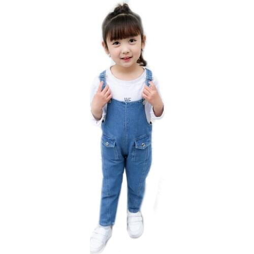 Toddler Girls Pants New Childrens Baby Denim Trousers Jumpsuit Clothing Kids Cowboy Long Pants Jeans Fashion Casual Overalls