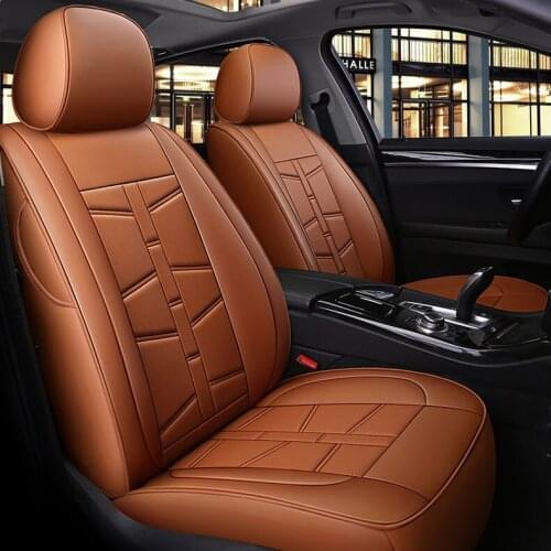 Custom car seat cover leather for Dodge Challenger Avenger Caliber Skoda Octavia Superb Yeti Interior Accessories car styling