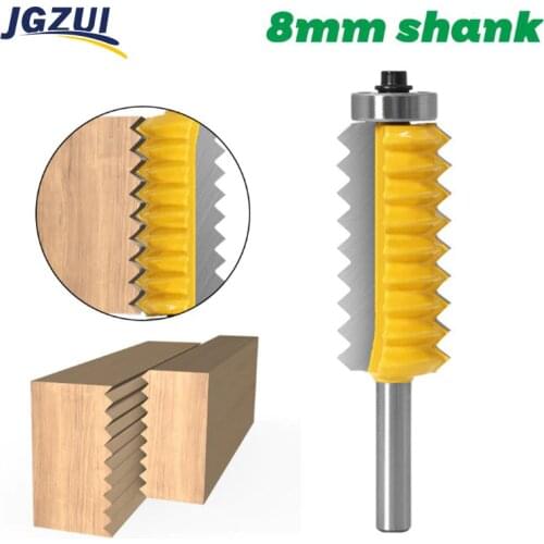 8mm Shank Milling Cutter Raised Panel"V"Joint Router Bits Finger Joint Glue Mill Tools for Wood Tenon Woodwork Wood Cutters