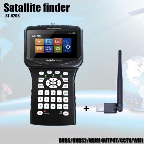 HD Satellite Finder Twinkler SF-620S 4.3 inch LCD Screen with Spectrum Analyzer CCTV Camera in CVBS Handheld DVB-S2 Finder Meter