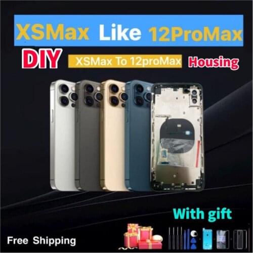 Back Cover Housing iphone xs max Like to 12 pro max housing, iphone XSmax into 12promax XSmax Like 12pro max +Gift