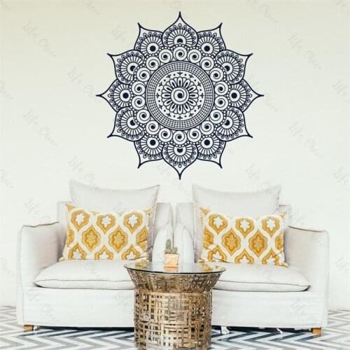Creative Design Mandala Living Room Bedroom Bedside Decorative Flower Wall Sticker Wallpaper Vinyl Artist Home Removable Mural