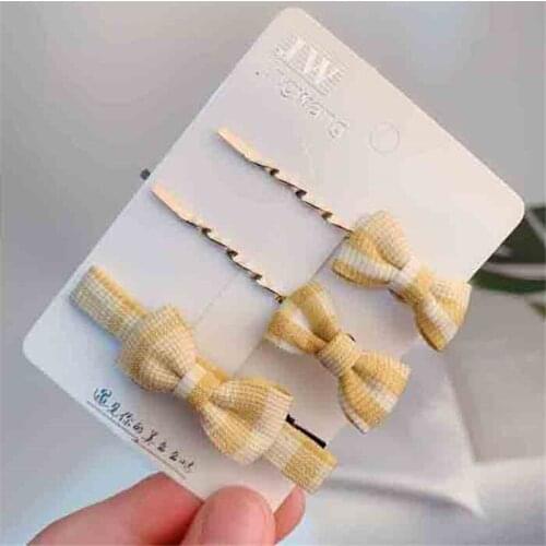 Bow Hairpin Set Stylish Simplicity Side Clip Korean Hair Accessories Factory Direct Sales