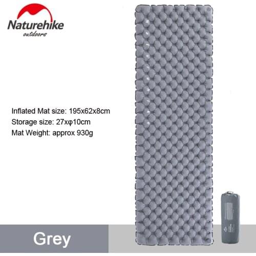 Naturehike Inflatable Single Sleeping Pad Portable Outdoor Camping Hiking Sleeping bed Mattress Tent Mat Moisture-proof Pad