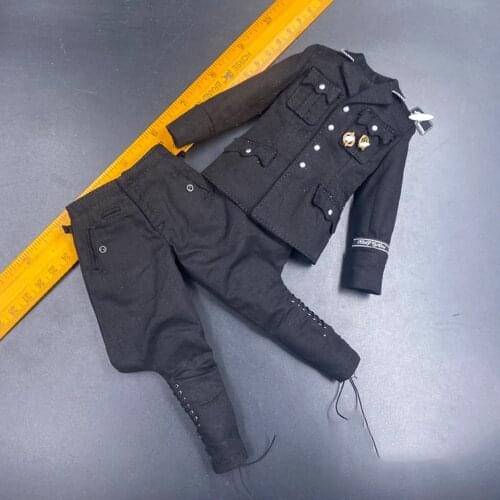 New Arrival 1/6th GM647 M32 Black Etiquette Guard of Honor Black Dress Uniform Set Suit For 12inch Body Doll Accessories