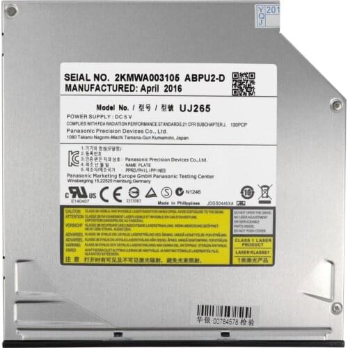 Panasonic UJ265 Slot Load Blu-ray Burner Player 12.7mm SATA Optical Disc Drive 6X BD Burner,With a button, software