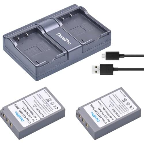 PS-BLS5 BLS-5 BLS5 BLS-50 BLS50 Battery + USB Dual Charger for Olympus PEN E-PL2,E-PL5,E-PL6,E-PL7,E-PM2, OM-D E-M1 Cameras