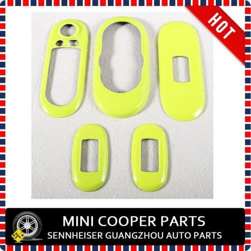 Brand New UV Protected Window regulators Driver Frame Mini Ray Style Yellow Color For Mini Cooper S F55 Only (5 Pcs/Set)