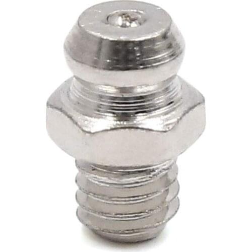 40pcs M6 x 1 Nickel Plated Straight Grease Nipple Fitting for Motorbike Car 6mm