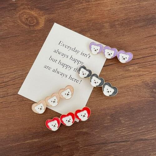 3PCS Cute Flower Shape Snap Hair Clip BB Hairpins Color Metal Barrettes for Baby Children Girls Styling Accessories