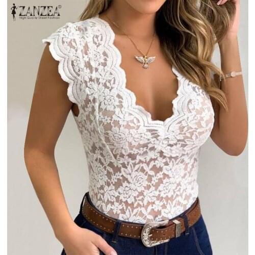 ZANZEA Women's Transparent Bodysuits