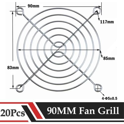 20Pcs Gdstime 90MM Fan Grill Metal Wire Finger Guards 9CM CPU Computer Fan Finger Guard Protective Net