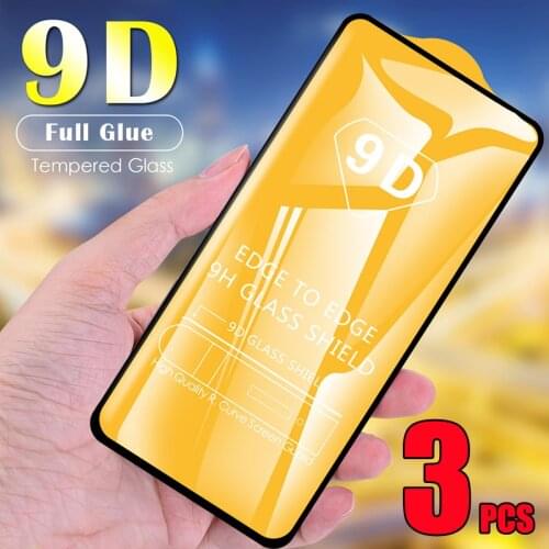 3pcs 9D Full Glue Cover Curved 9H Tempered Glass Film Screen Protetcor For Phone 13 Pro Max 12 Mini 11 XS XR X 8 7 6 Plus SE