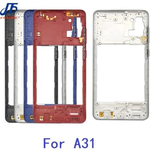 10Pcs Housing Middle Frame Bezel Middle Plate Back Cover With Volume Side Key For Samsung A21S A31 A41 A71 A51 A8S A9S A6S