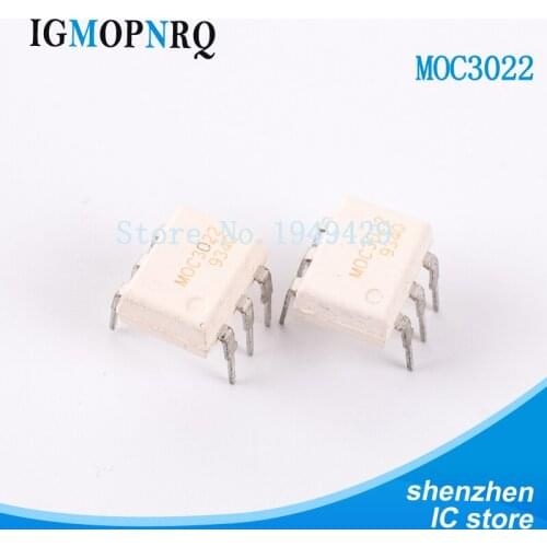 10PCS MOC3022 DIP6 Triode and SCR output optocoupler Optocoupler TRIAC new