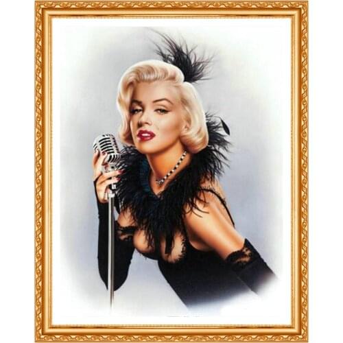 3d Diy Diamond Painting Cross Stitch Diamond full Diamond Embroidery Fashion Sexy Queen Marilyn Monroe wall Painting arts