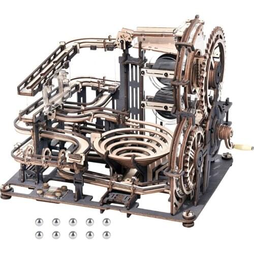 3-D Puzzle Marble Run Interactive Mechanical Toy for Parent-Child & Hobbyists