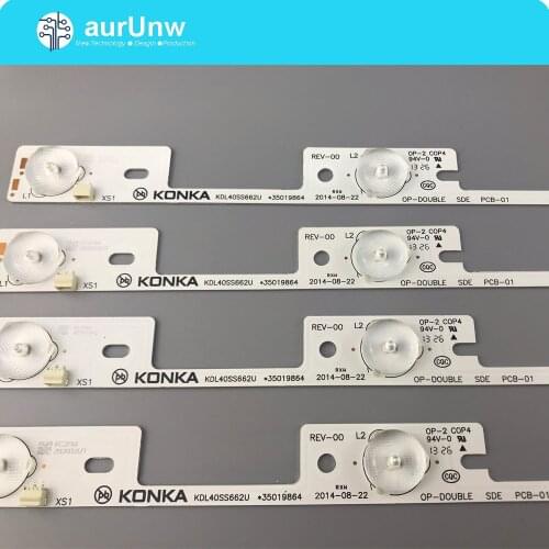 500pcs/lot 4 Lamp 327mm LED Backlight Strip For Toshiba 40L2400 40L540040 40L2400U L2400U DL3944 DL4045 Light Bars KDL40SS662U