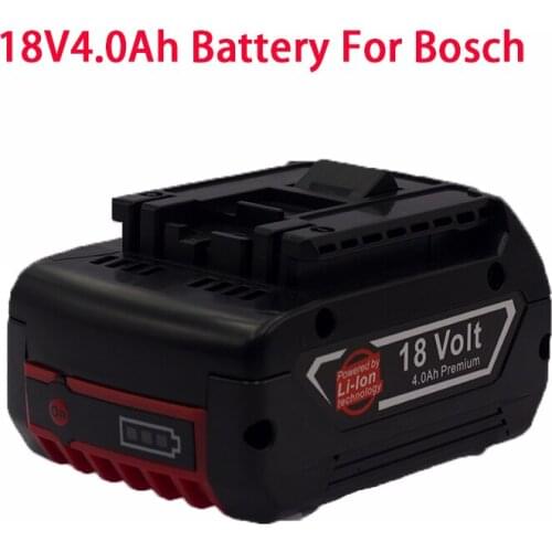 18V 4.0Ah Rechargeable Li-Ion Battery For Bosch 18V9Ah Power Tool Backup 4000mah Portable Replacement BAT609 Indicator Light