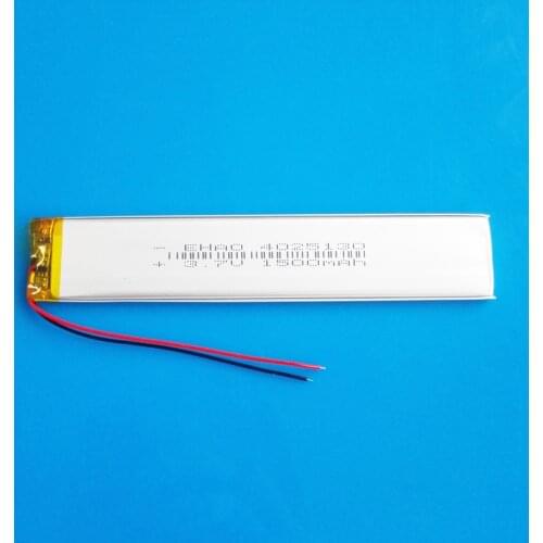 EHAO 4025130 3.7V 1500mAh lipo polymer lithium rechargeable battery for GPS DVD bluetooth recorder e-book camera LED light watch