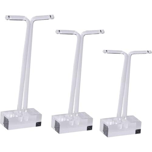 Acrylic 3pcs Earring Display Stand Clear Earring Holder Lucite T Bar Earring Retail Display Props Acrylic Earring T Stand-3pcs