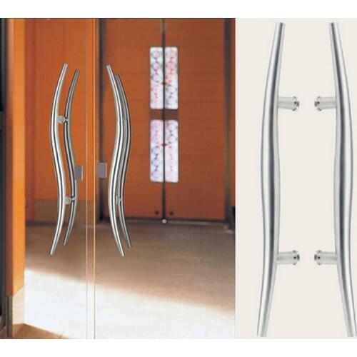 Architectural Door Handle 304 Grade Stainless Steel Snake Pull Handles 38*600mm For Wooden/Frame/Glass Entrance Doors HM85