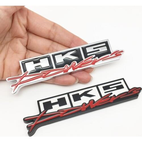 Car Styling Hks power Stereo Modified Sticker Aluminium Car Body Emblem Badge For Honda Mugen Power Civic Accord CRV Hrv Fit