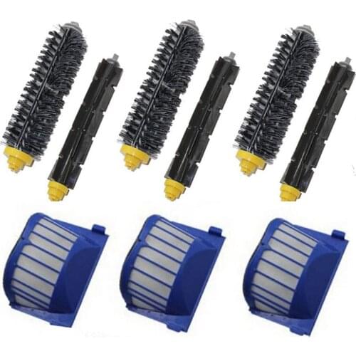 Free Shipping Replacement Filters & Brush for iRobot Roomba 600 Series 620 630 650 660 Vacuum Cleaner Parts