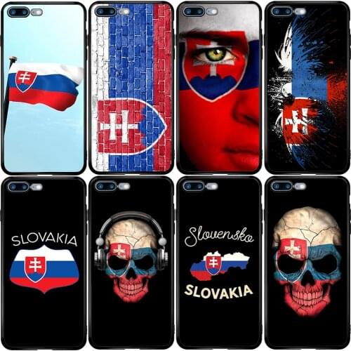 Phone Case for Xiaomi Redmi Note 10 9 9S 9A 8 8T 7 6 7A 6A 5A 5 A1 A2 A3 Pro Max Plus Lite SK Slovak Slovakia Flag