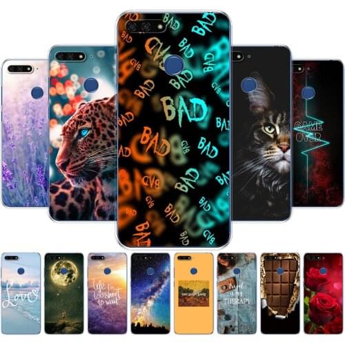 For Honor 7C 5.7 Inch Case silicon phone back Cover Soft TPU Cute Cover Back Protective Phone Case For Huawei honor 7c Aum-L41