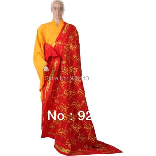 CUSTOMIZE Monks suits Embroidered dragon robescassocks Buddhistabbot laymeditation martial arts clothing Thousands 2pcs/set